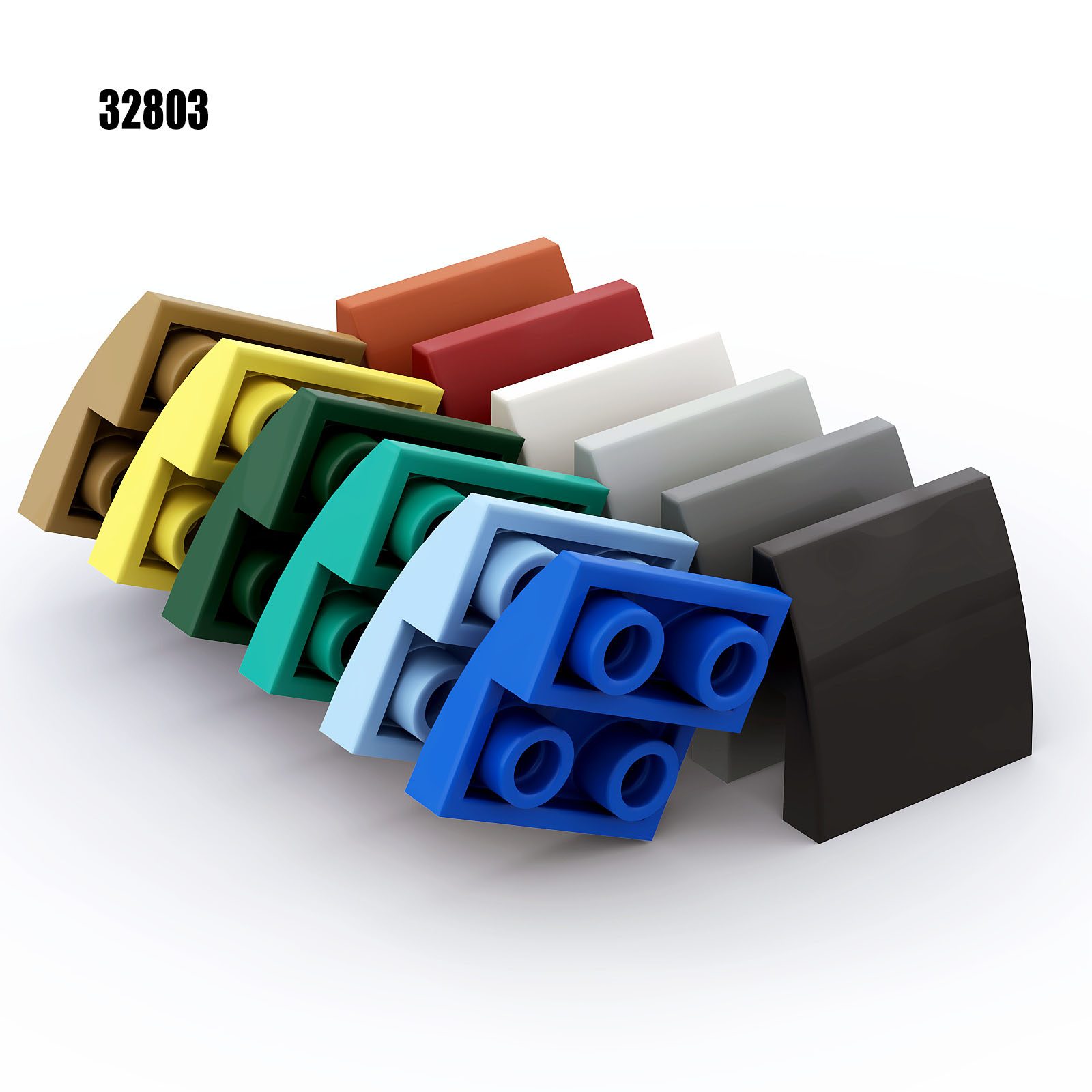 Tech Accessories Gifts - 50pcs MOC Bricks 32803 2x2 Reverse