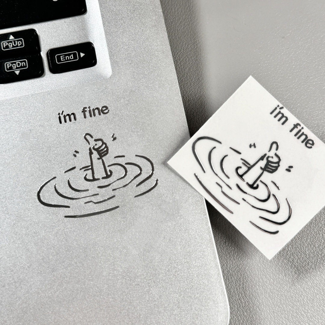 Tech Accessories For Laptop - 5/10Pcs I'M Fine, Funny, Sarcastic, Personalized