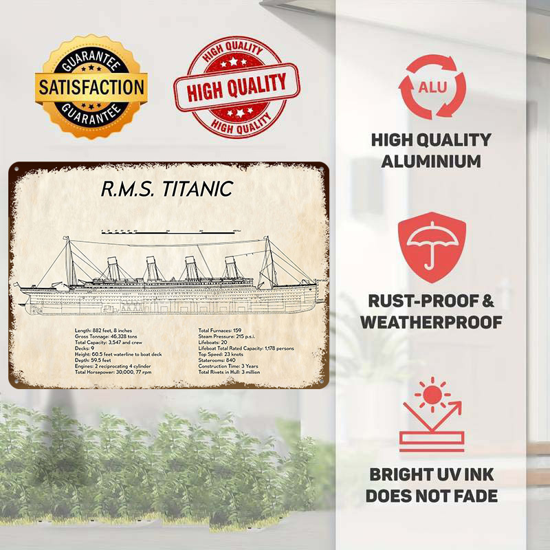 RMS TITANIC Tech Spec Tin Post - огляд і ціна Tech Room Accessories