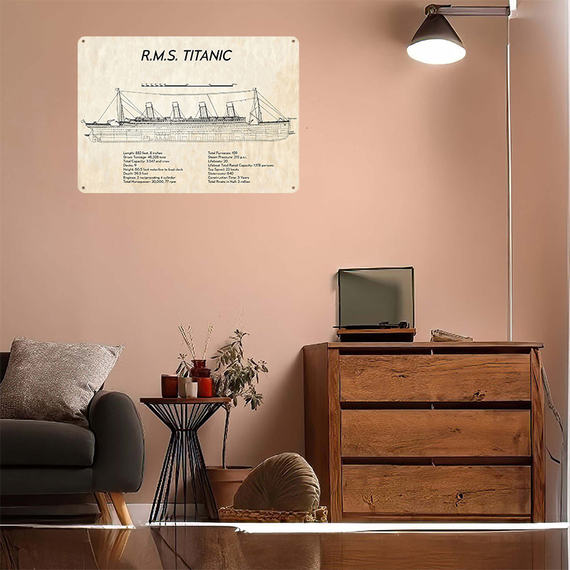 RMS TITANIC Tech Spec Tin Post - огляд і ціна Tech Room Accessories