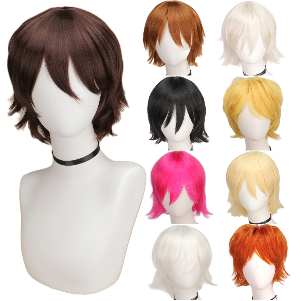QQXCAIW Male Wig Black White P - огляд і ціна Tech Accessories For Men