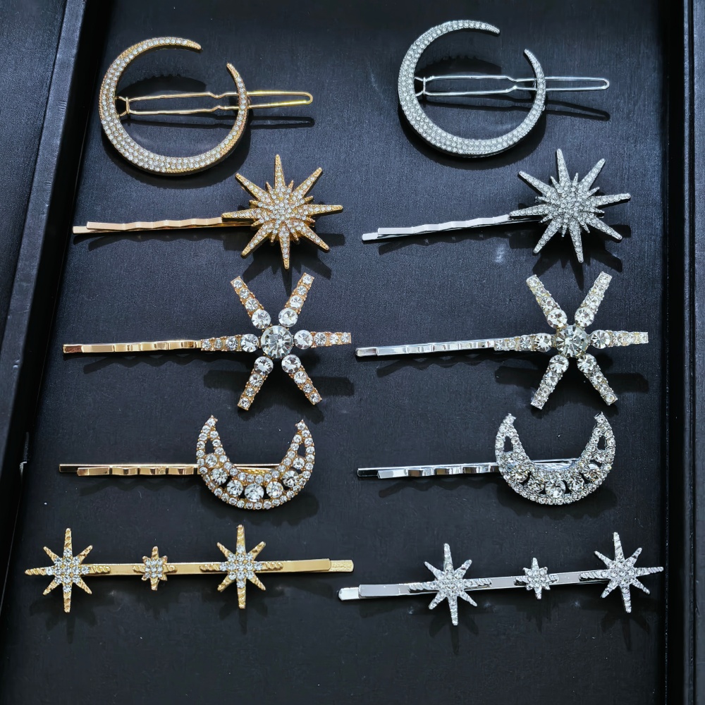 3/4 pcs set Crystal Star Hairp - огляд і ціна Tech Accessories Women