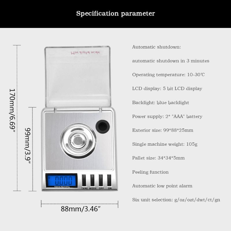 20g/0.001g Jewellery Scale Min - огляд і ціна High Tech Kitchen Accessories