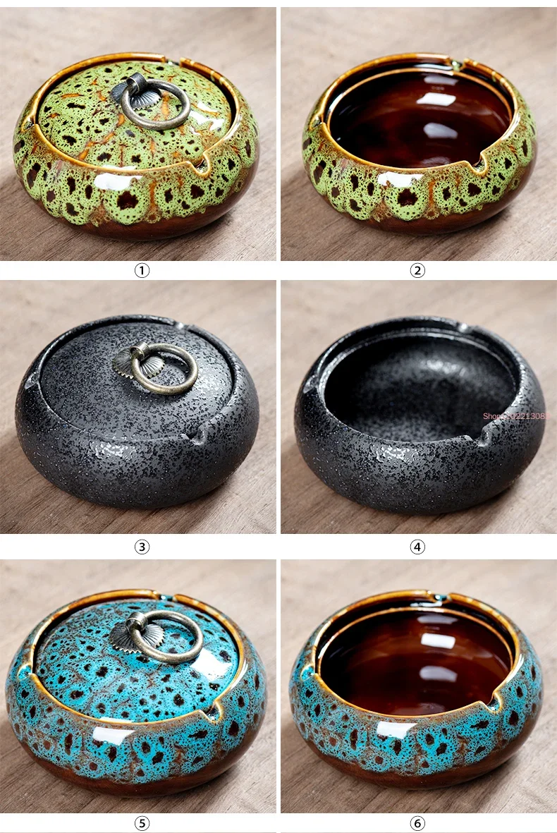 Round Ceramic Ashtray Living R - огляд і ціна Tech Room Accessories