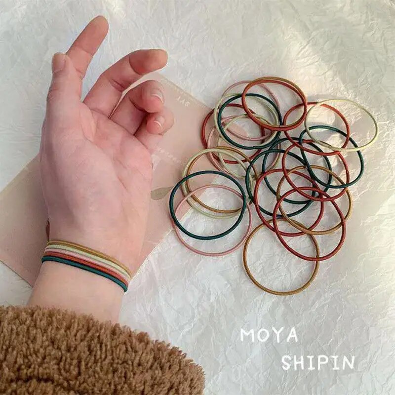 100PCS/Set Hair Ties Elastic R - огляд і ціна Tech Accessories For Men