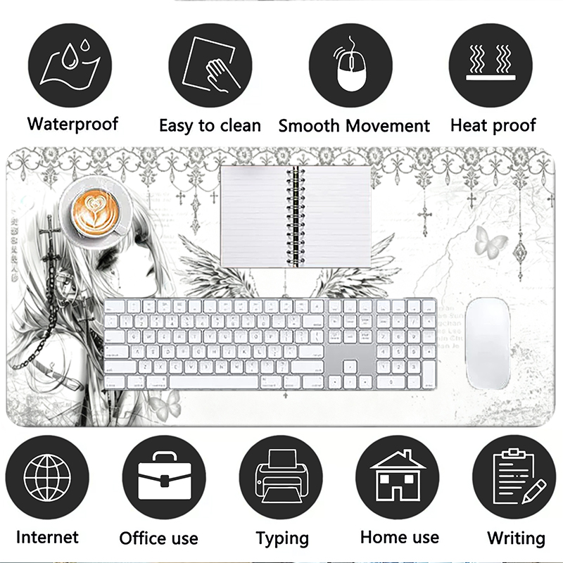 Leather Mousepad Black White A - огляд і ціна Tech Accessories For Desk