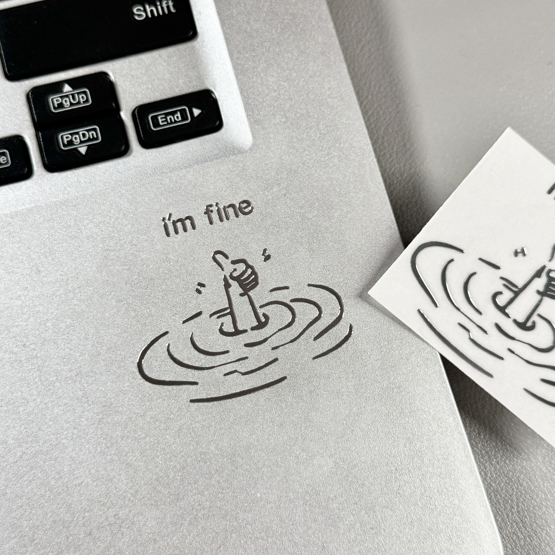 5/10Pcs I'M Fine, Funny, Sarca - огляд і ціна Tech Accessories For Laptop