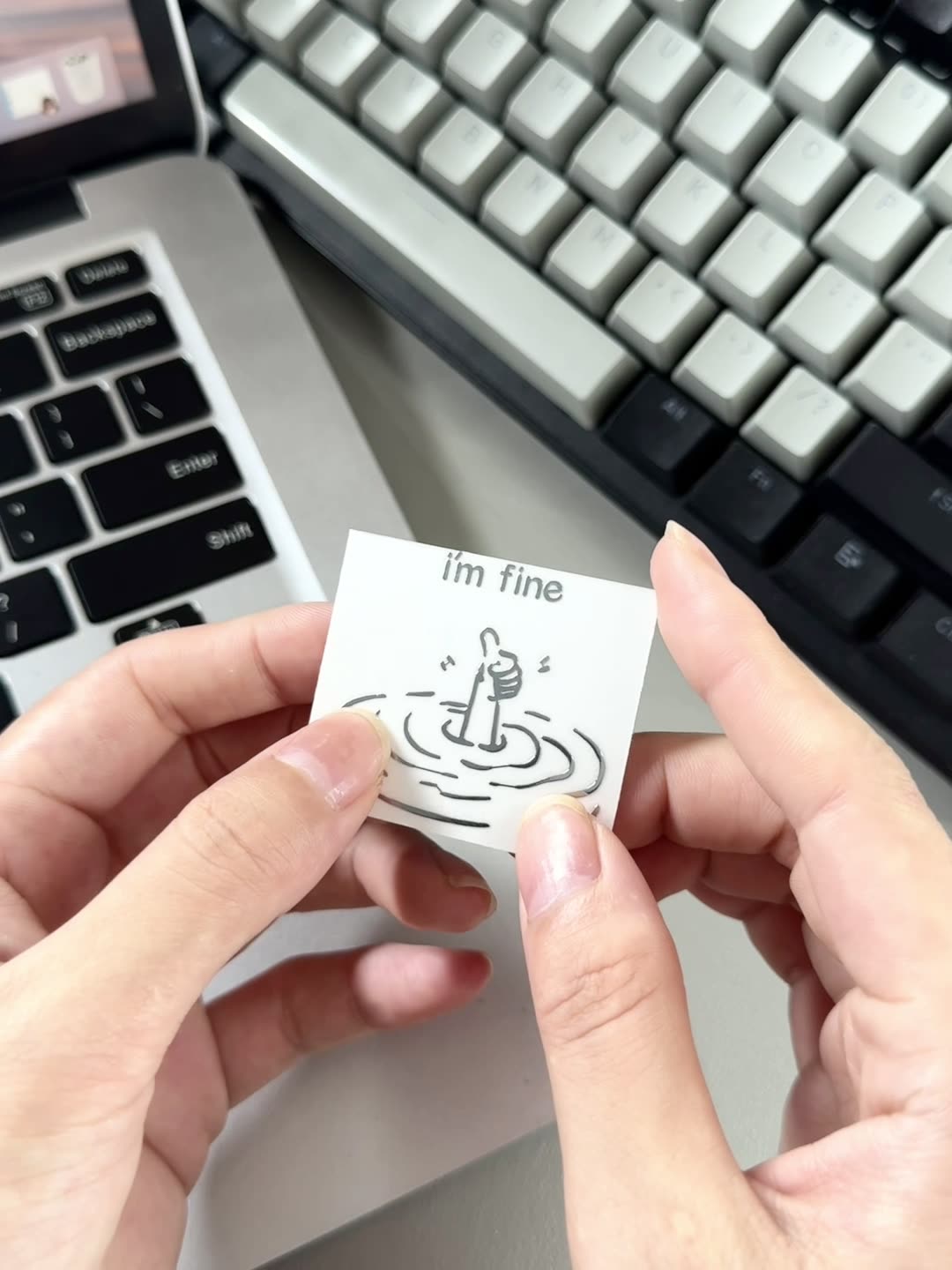 5/10Pcs I'M Fine, Funny, Sarca - огляд і ціна Tech Accessories For Laptop